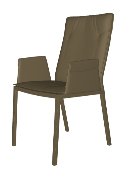 Sedia Isabel Cattelan - struttura in acciaio e rivestimento in tessuto, synthetic nubuck, micro nubuck, ecopelle o pelle