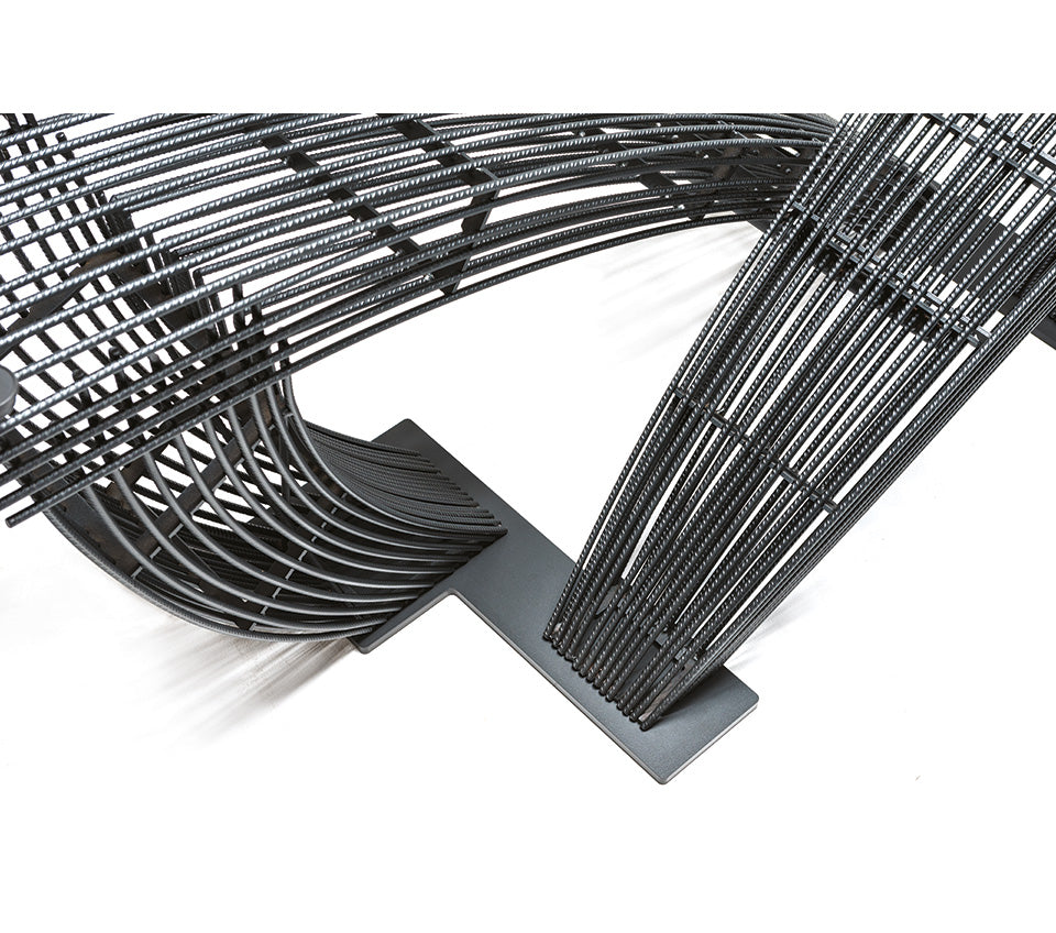 Tavolo Hystrix Cattelan - base in acciaio e piano in cristallo 15 mm