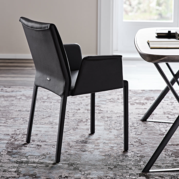 Sedia Italia Cattelan - struttura in acciaio e rivestimento in tessuto, synthetic nubuck, micro nubuck, ecopelle o pelle