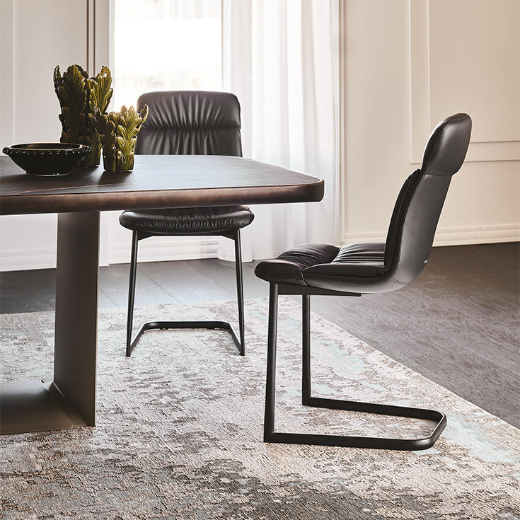 Sedia Kelly Cantilever Cattelan - struttura in acciaio e rivestimento in tessuto, synthetic nubuck, micro nubuck, ecopelle o pelle