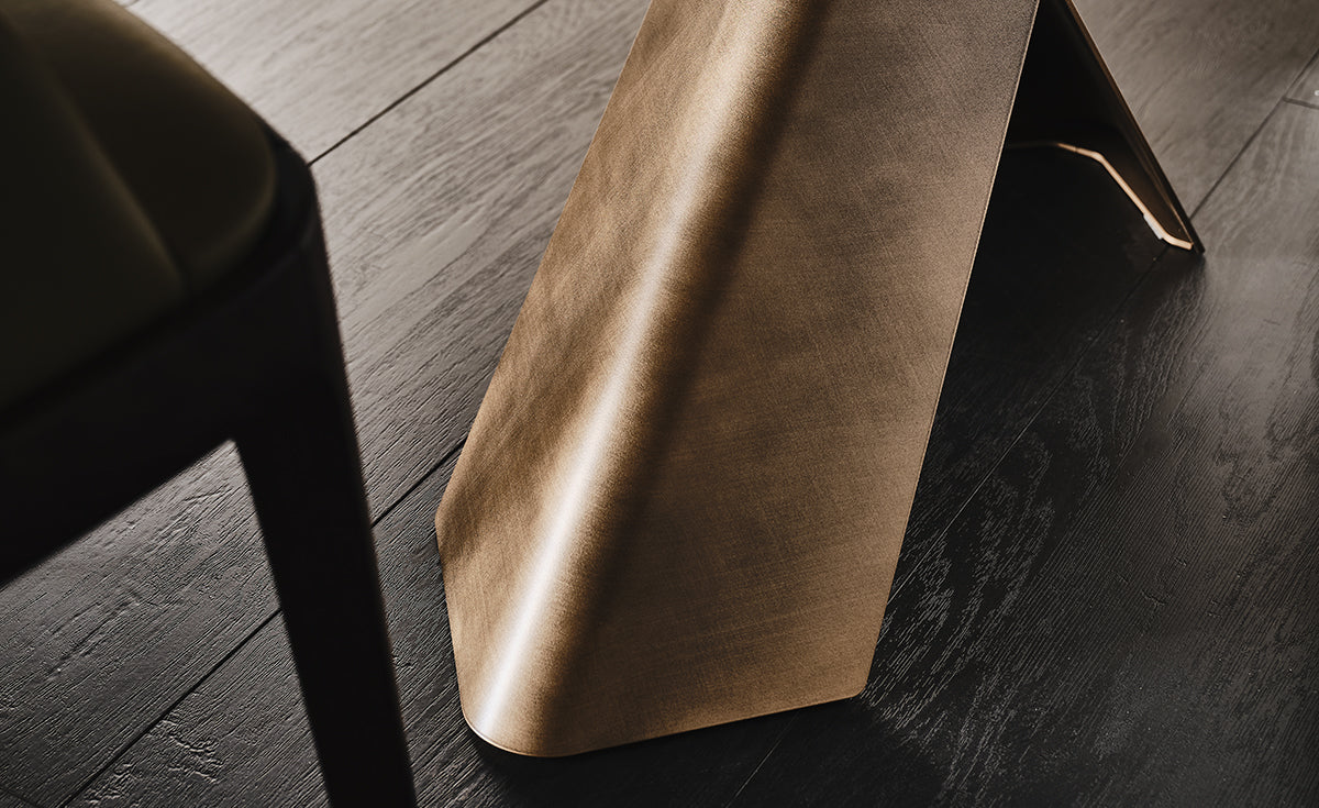 Tavolo Mad Max Crystalart Cattelan - base in acciaio e piano in cristallo 12 mm