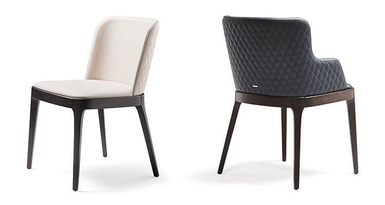 Sedia Magda Couture Cattelan - struttura in legno e rivestimento in synthetic nubuck ,ecopelle o pelle