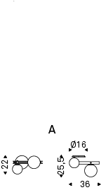 Lampada Planeta Cattelan - struttura in ferro brunito e dettagli in ottone spazzolato