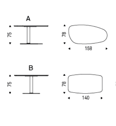 Tavolo Ipamena Keramik - base in acciaio e piano in ceramica