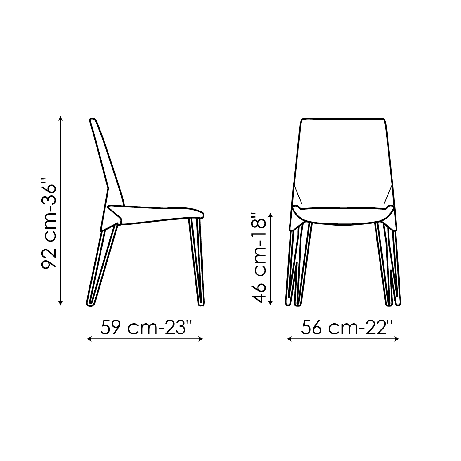 Sedia Heron Bonaldo - gambe in metallo e rivestimento in tessuto, ecopelle, ecopelle vintage, pelle