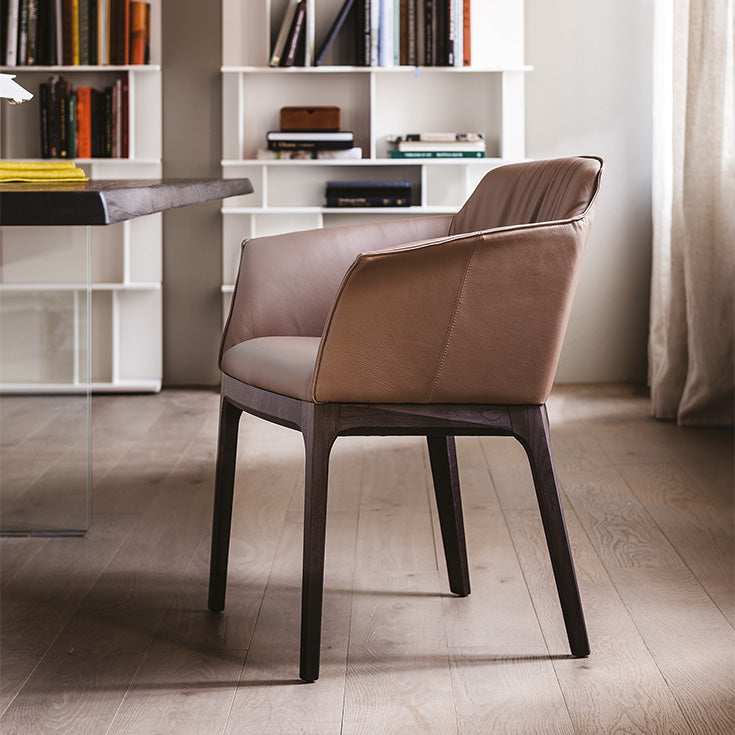 Sedia Musa Cattelan - struttuta in legno e rivestimento in tessuto, synthetic nubuck, micro nubuck, ecopelle o pelle