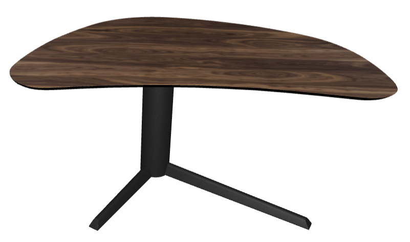 Scrivania Malibù Cattelan - base in acciaio verniciato e piano in legno