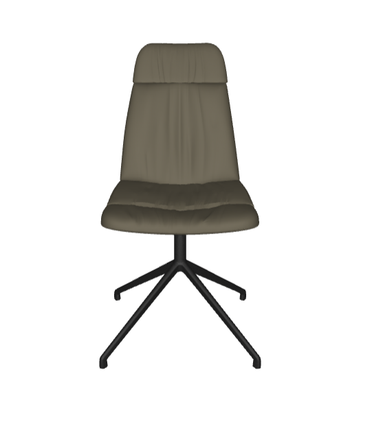 Sedia Kelly Cattelan - base in alluminio lucido o verniciato e rivestimento in tessuto, synthetic nubuck, ecopelle o pelle