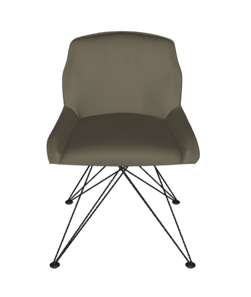 Sedia Flaminia Cattelan - struttura in acciaio e rivestimento in tessuto, synthetic nubuck, micro nubuck, ecopelle o pelle