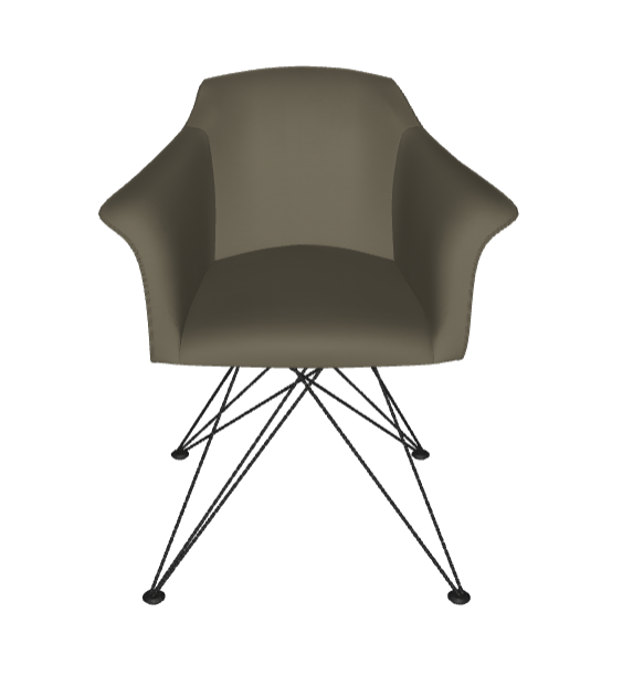 Sedia Flaminia Cattelan - struttura in acciaio e rivestimento in tessuto, synthetic nubuck, micro nubuck, ecopelle o pelle