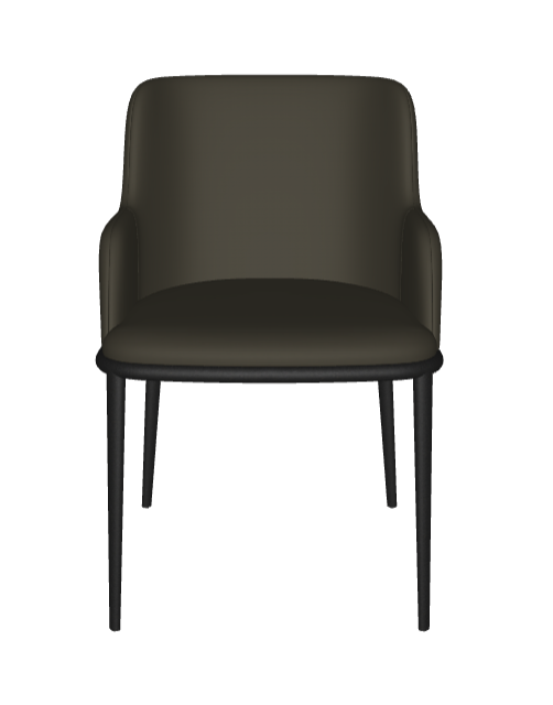 Sedia Magda ML Cattelan - struttura in acciaio e rivestimento in tessuto, synthetic nubuck, micro nubuck, ecopelle o pelle