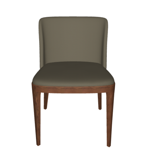 Sedia Magda Cattelan - struttura in legno e rivestimento in tessuto, synthetic nubuck, micro nubuck, ecopelle o pelle