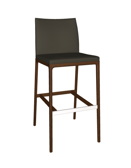 Sgabello Arcadia Cattelan - struttura in legno e rivestimento in tessuto, synthetic nubuck, micro nubuck, ecopelle o pelle