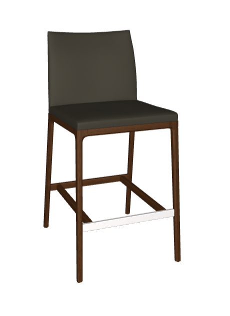 Sgabello Arcadia Cattelan - struttura in legno e rivestimento in tessuto, synthetic nubuck, micro nubuck, ecopelle o pelle