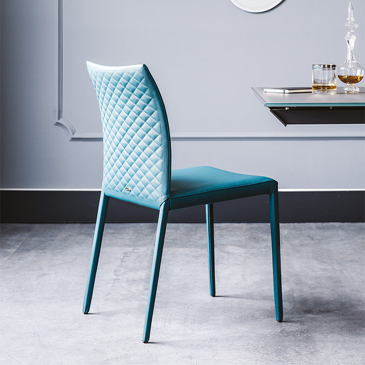 Sedia Norma Couture Cattelan - struttura in acciaio interamente rivestita in ecopelle, synthetic nubuck, micro nubuck o pelle