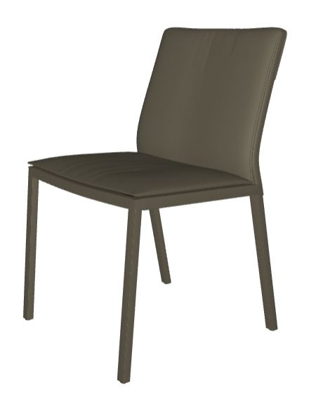 Sedia Isabel Cattelan - struttura in acciaio e rivestimento in tessuto, synthetic nubuck, micro nubuck, ecopelle o pelle