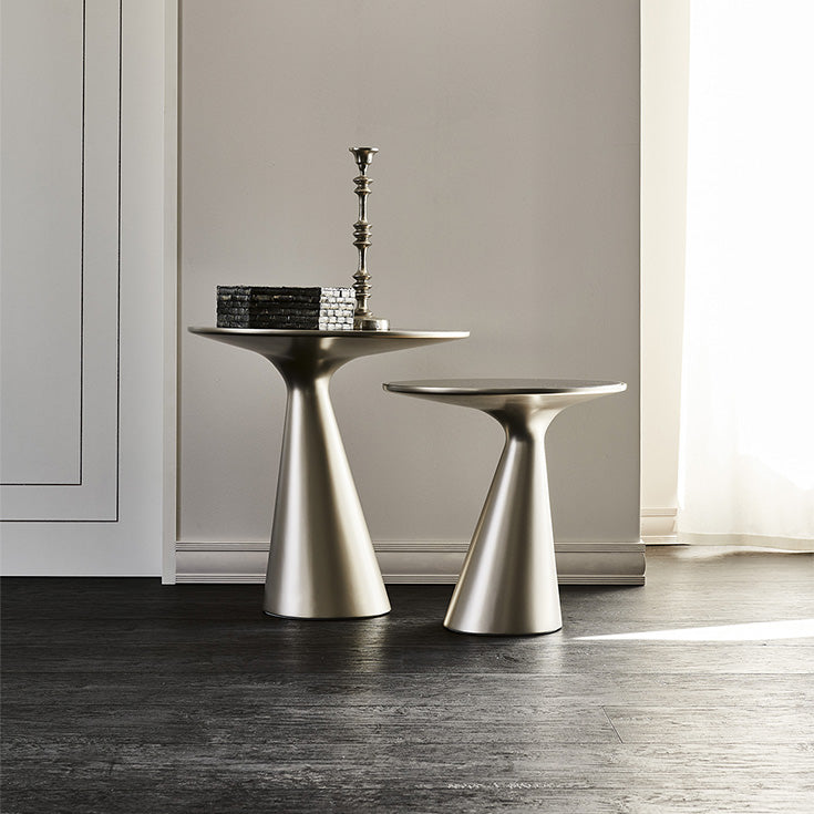 Tavolino Peyote Cattelan - base in poliuretano verniciato e piano in cristallo 5 mm