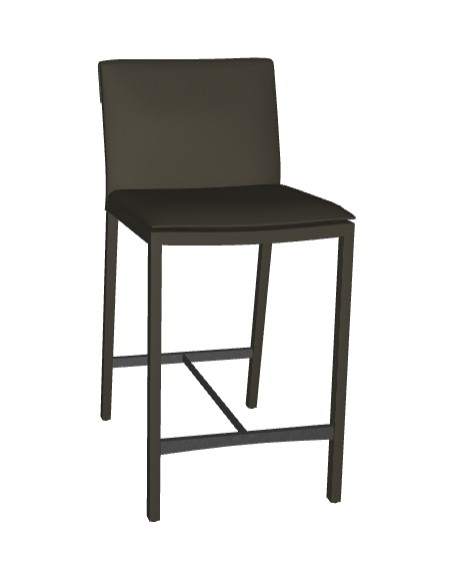 Sgabello Isabel Cattelan - struttura in acciaio e cuscini imbottiti e rivestiti in ecopelle, tessuto, synthetic nubuck, micro nubuck o pelle