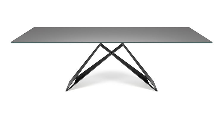 Tavolo Premier Cattelan - base in acciaio e piano in cristallo 12 mm