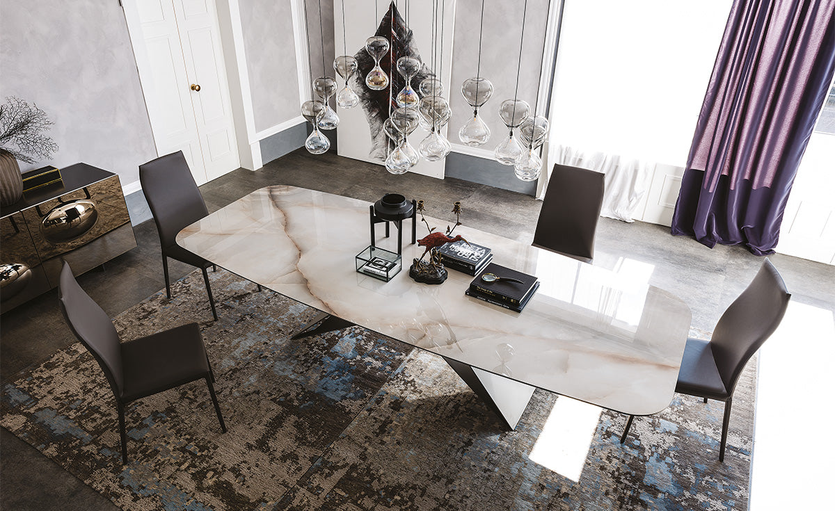 Tavolo Premier Keramik Cattelan - base in acciaio e piano in ceramica (200x106x73h)