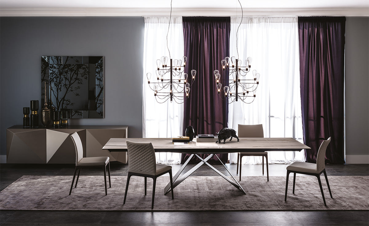 Tavolo Premier Keramik Drive Cattelan - base in acciaio e piano in ceramica (160/236x90x75h)