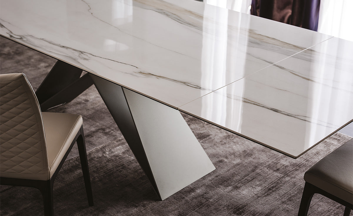 Tavolo Premier Keramik Drive Cattelan - base in acciaio e piano in ceramica (200/294x100x75h)