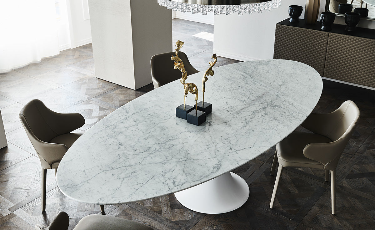 Tavolo Reef Cattelan - base in cristalplant e piano in marmo