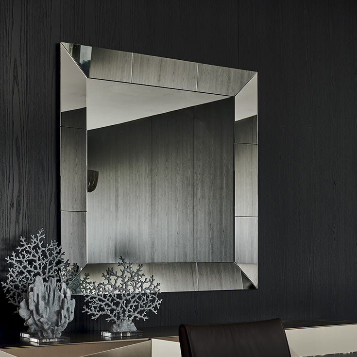 Specchio Regal Cattelan - Specchio a parete con cornice specchiata o interamente fumè