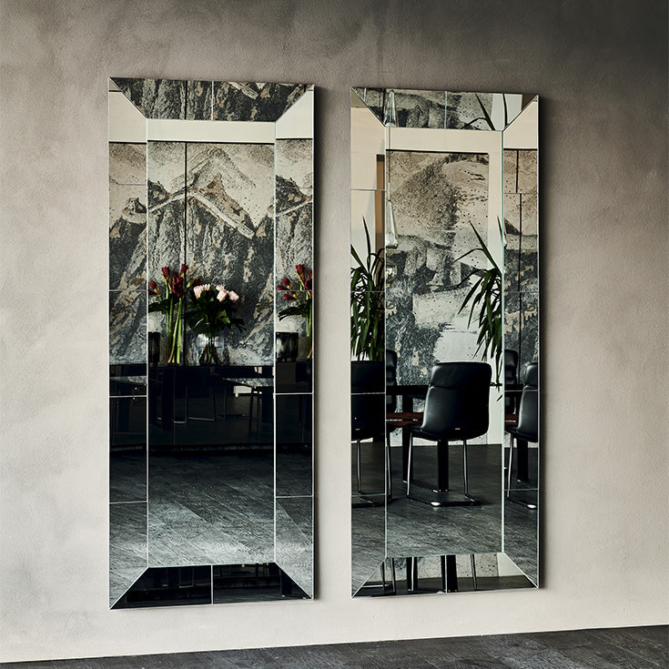 Specchio Regal Cattelan - Specchio a parete con cornice specchiata o interamente fumè