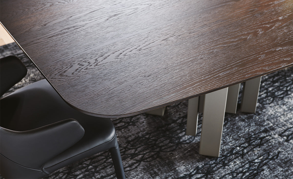 Tavolo Skyline Wood Cattelan - base in acciaio e piano in legno