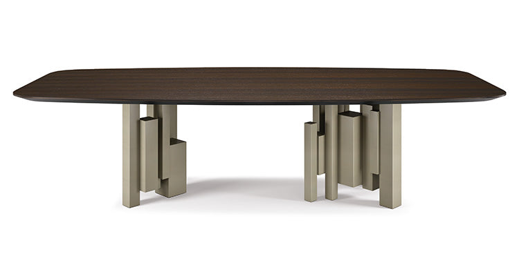 Tavolo Skyline Wood Cattelan - base in acciaio e piano in legno