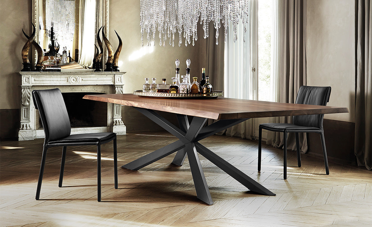 Tavolo Spyder Wood Cattelan - base in acciaio e piano in legno (versione A)