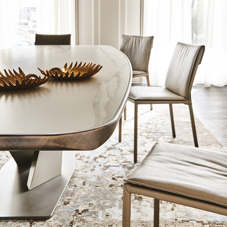 Tavolo Stratos Keramik Premium Cattelan - base in acciaio e piano in ceramica (240x120x75h)