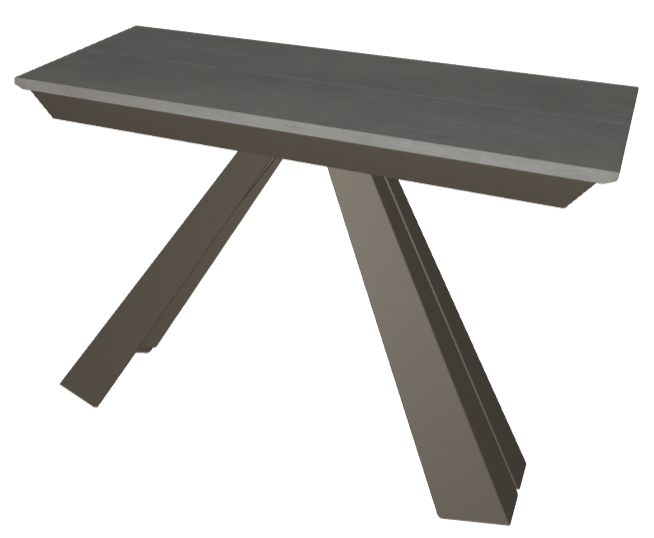 Consolle Convivium Cattelan - base in acciaio e piano in laminato