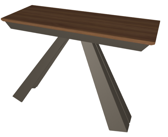 Consolle Convivium Cattelan - base in acciaio e piano in laminato