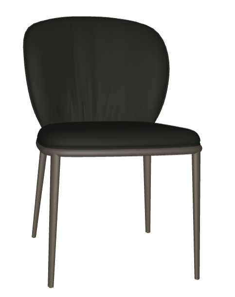 Sedia CHRIS ML Cattelan - struttura in acciaio verniciato e rivestimento in tessuto, synthetic nubuck, micro nubuck, ecopelle  o pelle