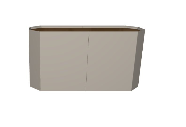 Credenza Chelsea Cattelan - madia contenitore in legno o acciaio e top in cristallo